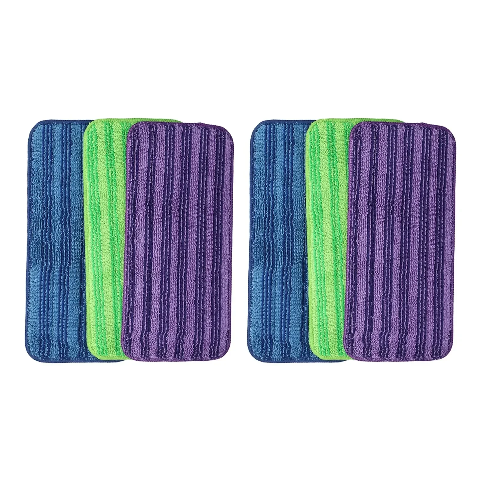 Powerful Cleaning with For Swiffer Wet Jet Pads Reusable Microfiber Refills for Sticky Messes Purple + Green + Blue