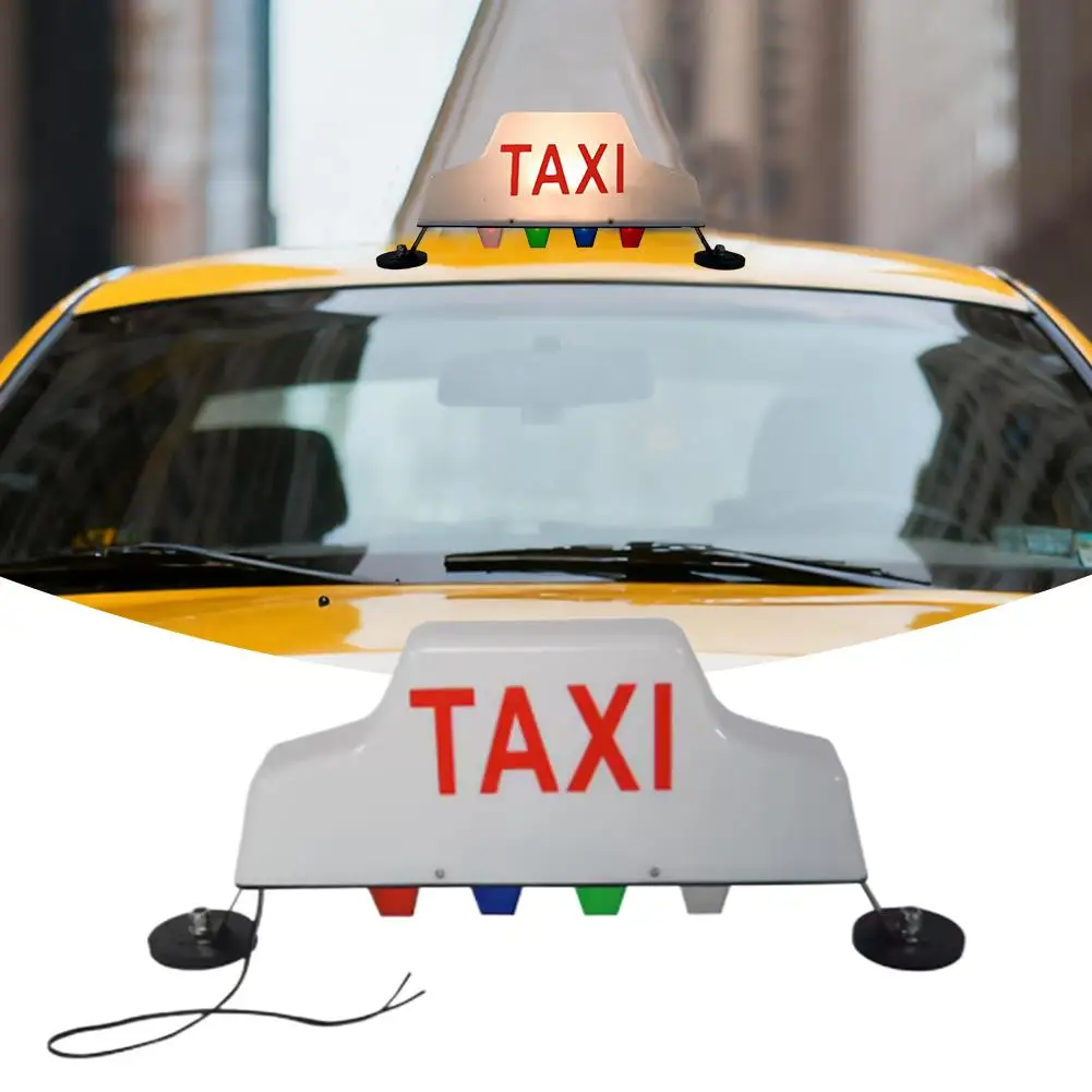 

12V DC Roof Waterproof Top Sign Cab Lamp Universal Light Signal Lamp Roof Top Sign Strong Magnetic LED Color TAXI Light