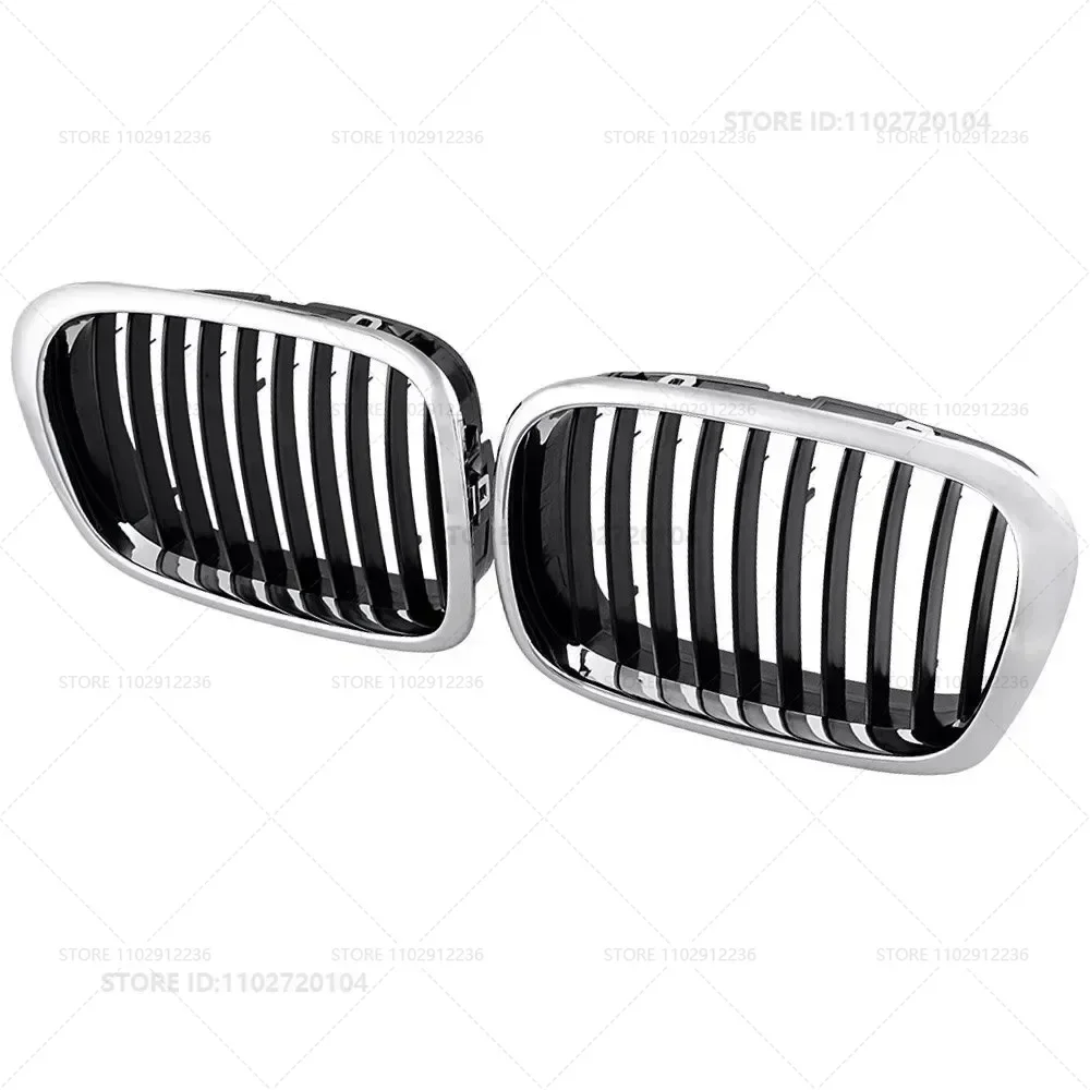 For 1997-2003 BMW 525i 528i 530i 540i M5 (E39) Chrome Black Front Kidney Grille Car Accessories 51137005837 51137005838