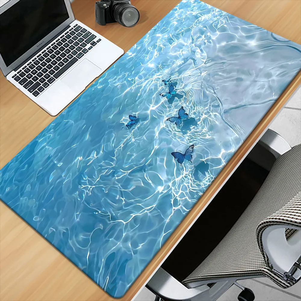 

XXL Butterfly Waterproof Printed Desk Mat - Multi-functional Rubber Mouse Pad, Keyboard and Gaming Mat for Office and PC Gamers