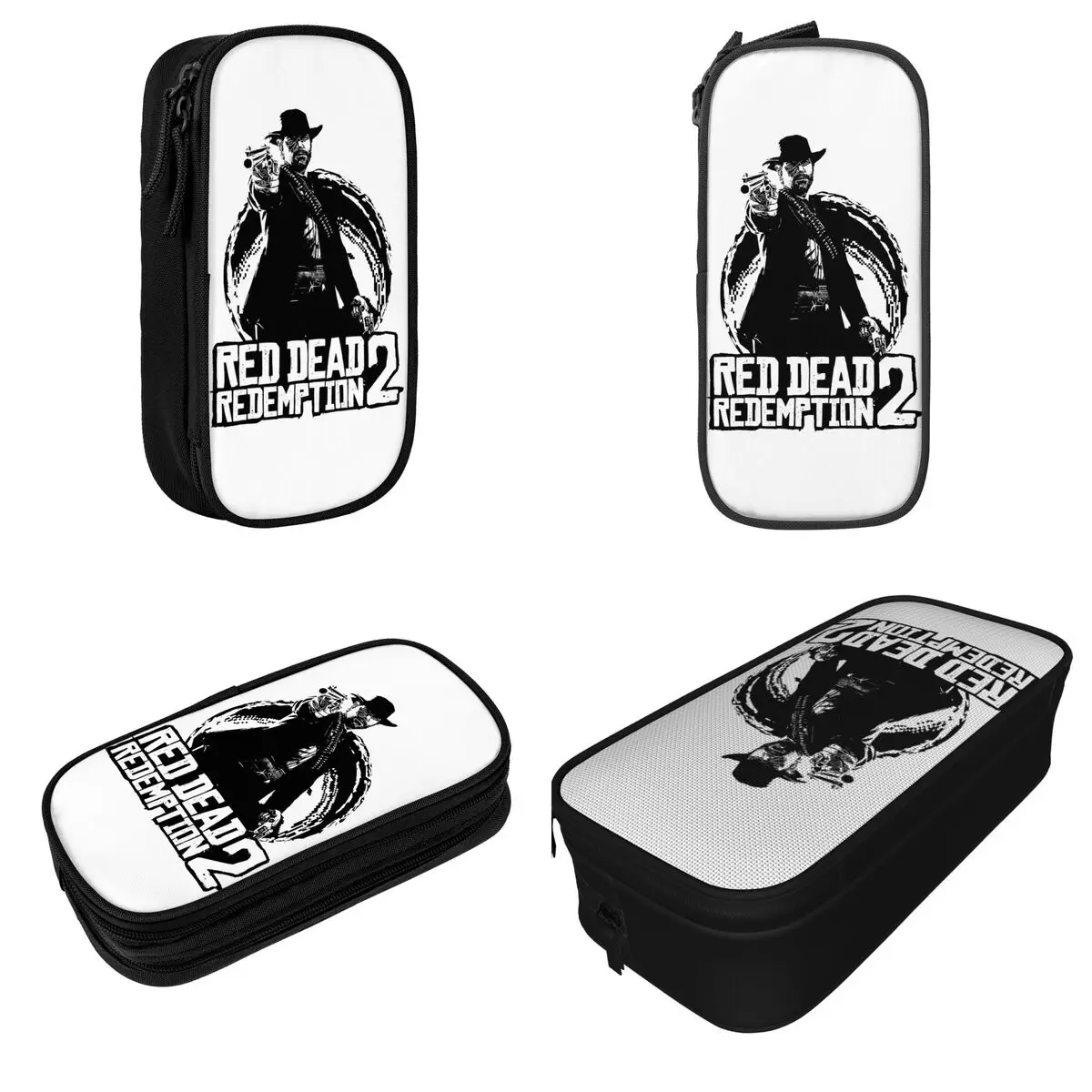 Red Dead Redemptions Arthur Morgan Game Pen Box Double Layer Large Capacity School Accessories Pencilcase Gift