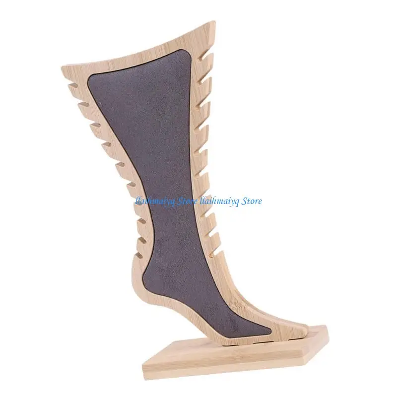 

573B Bamboo Jewelry Multi Layer Storage Shelf for Accessories Fashionable Earrings Necklaces Display Stand