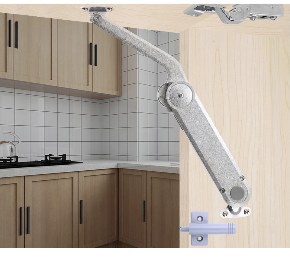 

Great Strength Hydraulic Kitchen Cabinet Hinge Cabinet Door Lift Random Stop Support Rod Air Spring Furniture Hardware