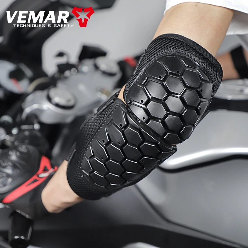 VEMAR Motorcycle Accessories Motocross Elbow Brace Summer Bike Elbow Protection Anti-fall Riding Motorcycle Elbow Pads