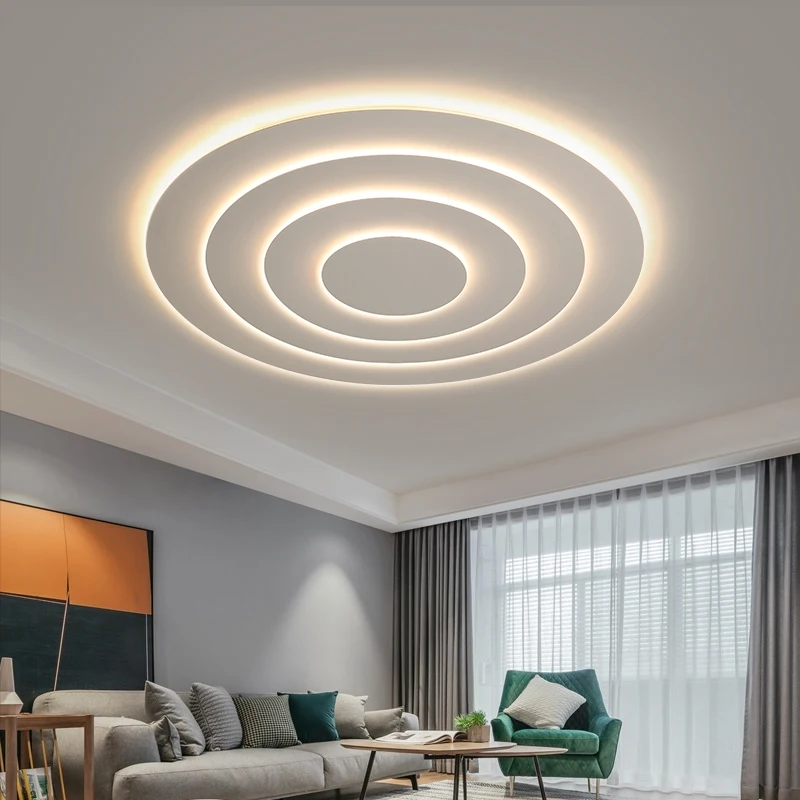 Nordic Corrugated Bedroom Chandeliers Modern Atmosphere Flush Mount Ceiling Light Designer Funiture Living Room Terrace Lamp