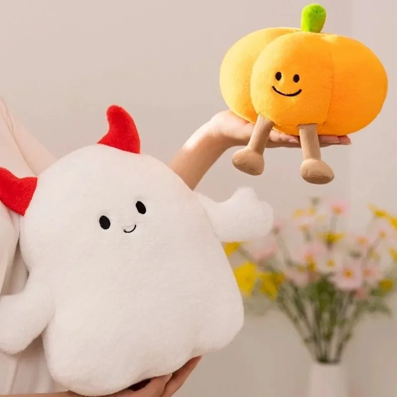 Pumpkin Devil Ghost Pillow Doll Devil Ghost Pillow Smile Pumpkin Decoration Plush Toy PPcotton Super Soft Cushion Pumpkin Doll