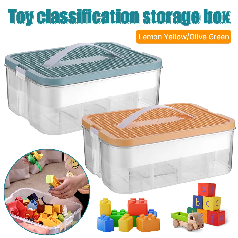 

Kid Building Blocks Storage Boxes Particle Toy Jigsaw Puzzle Container Partition Children Toy Organizer Blocks Storage Boxes