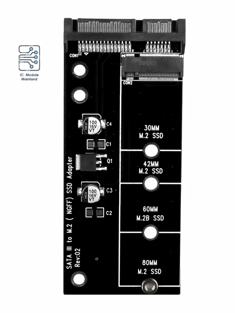 M.2 NGFF to SATA3 Adapter M2 NGFF SSD to SATA3 Adapter Interface Converter 2.5 SATA3 Card B Key for 2230-2280 M2 SSD