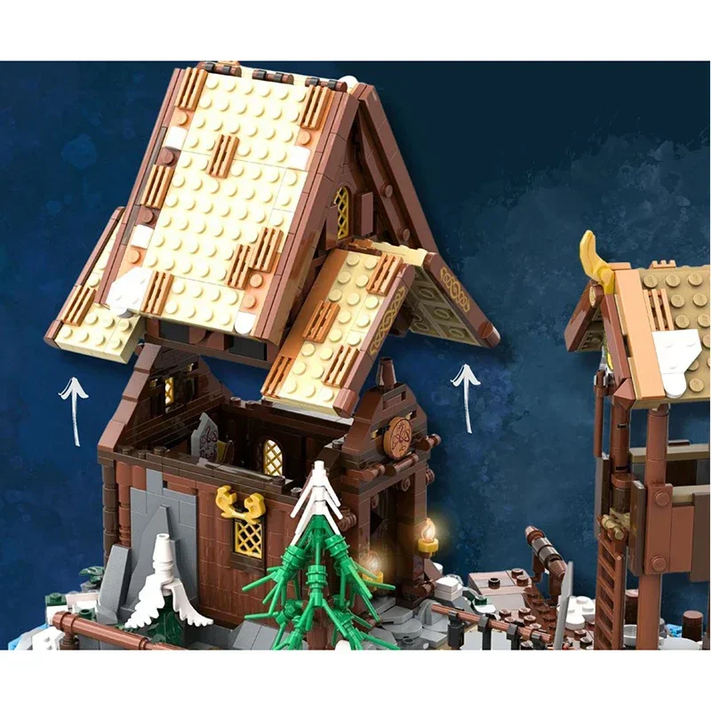 Medieval Castle Model Moc Building Bricks Seaside Expansion Model Technology Modular Blocks Gifts Christmas Toys DIY Assembly