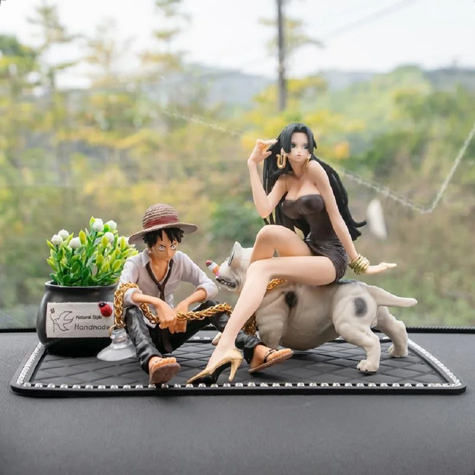 Anime uma peça moda anime figura imperatriz boa·hancock luffy figura de ação pvc modelo interior do carro painel ornamentos brinquedo presente