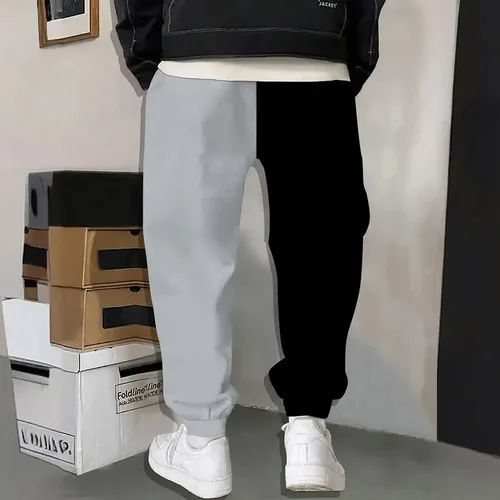 Imagen 2 del producto Pantalones deportivos al aire libre para hombre, pantalones de chándal con estampado de mariposa a la moda, pantalones de chándal holgados con cordón y bolsillo, pantalones de chándal gruesos y cálidos para invierno