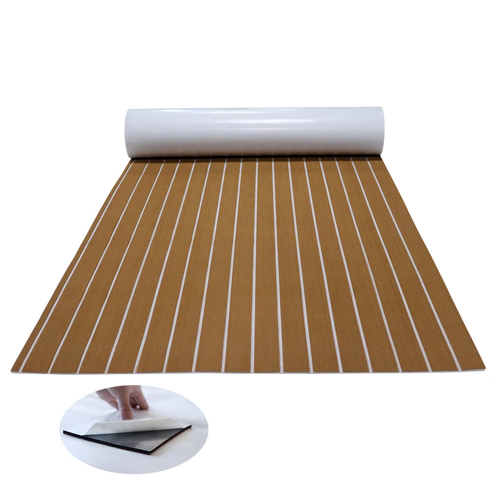 

STLF Melors High Grade Non Slip Composite Decking Boat Flooring Material Eva Foam Marine Synthetic Faux Teak Deck Flooring