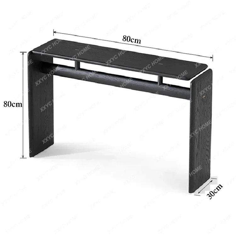 X36  Light Luxury Solid Wood Minimalist Entrance Platform Entrance Table Strip Case Narrow Side Table Art Home Aisle End