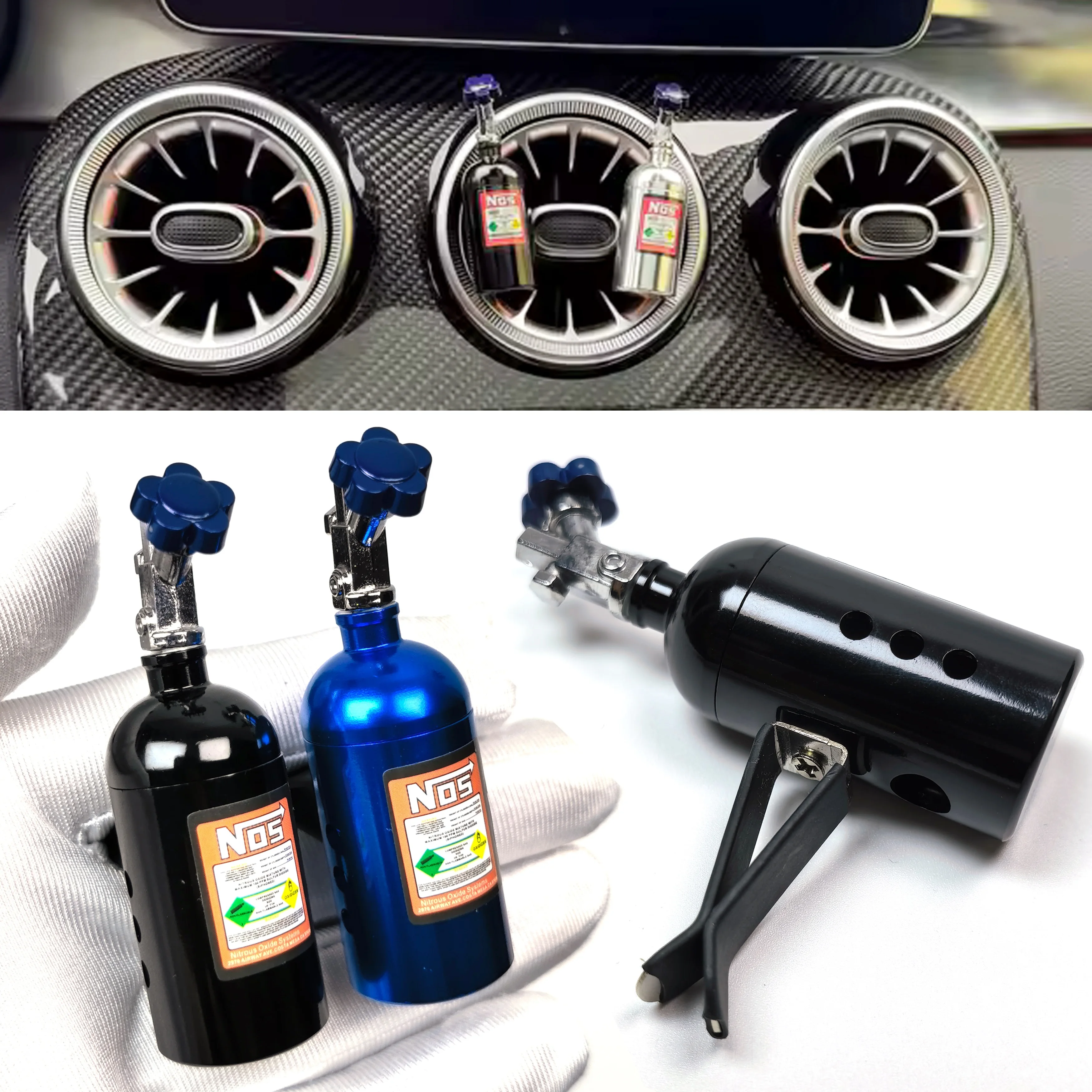 Popular Car Air Freshener NOS Nitrogen Bottle Air Vent Aromatherapy Auto Aroma Outle Perfume Flavoring Fragrances Accessories