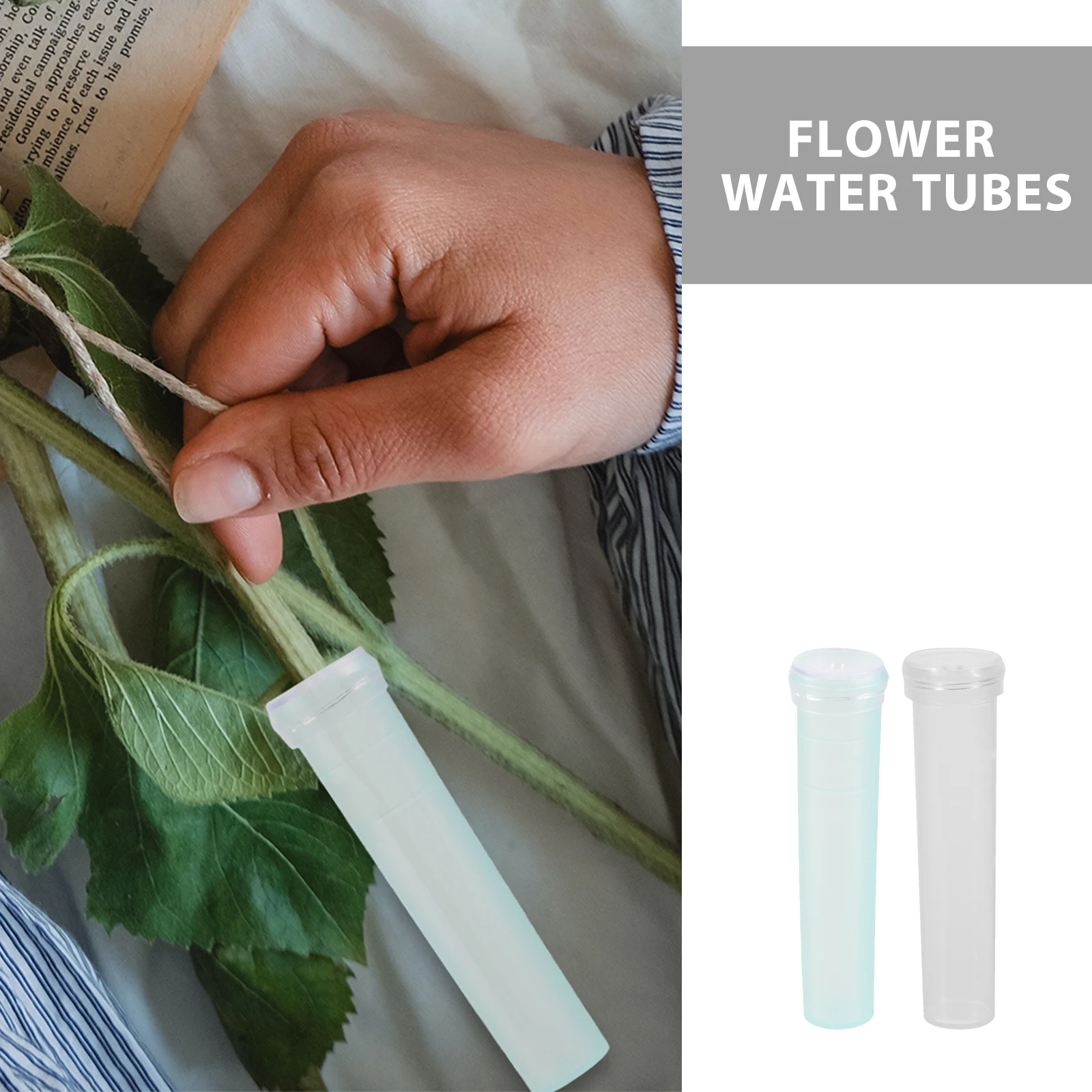 200 tubes à eau pour fleurs fraîches, tubes à eau en plastique transparent pour tiges de fleurs, tubes à eau pour fleurs, tubes à eau pour tiges individuelles, tubes à eau pour fleurs
