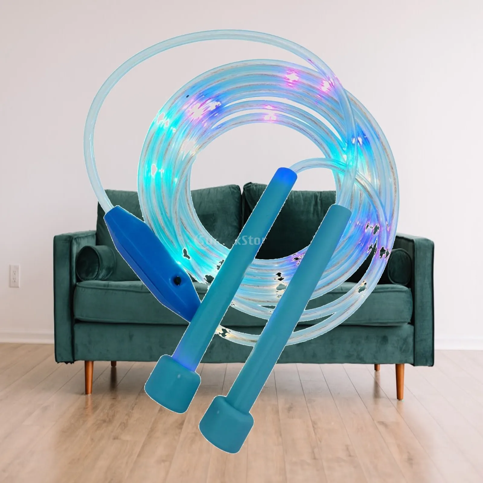 Kids Glow Jump Rope with Bright LED Lights Durable PP PVC Material Adjustable Length for Indoor Outdoor Active Play