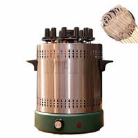 220V Smokeless Automatic Rotary Electric BBQ Grill Oven Barbecue Rotisserie Kebab Roast Rotation Machine 12 Lamb Skewers