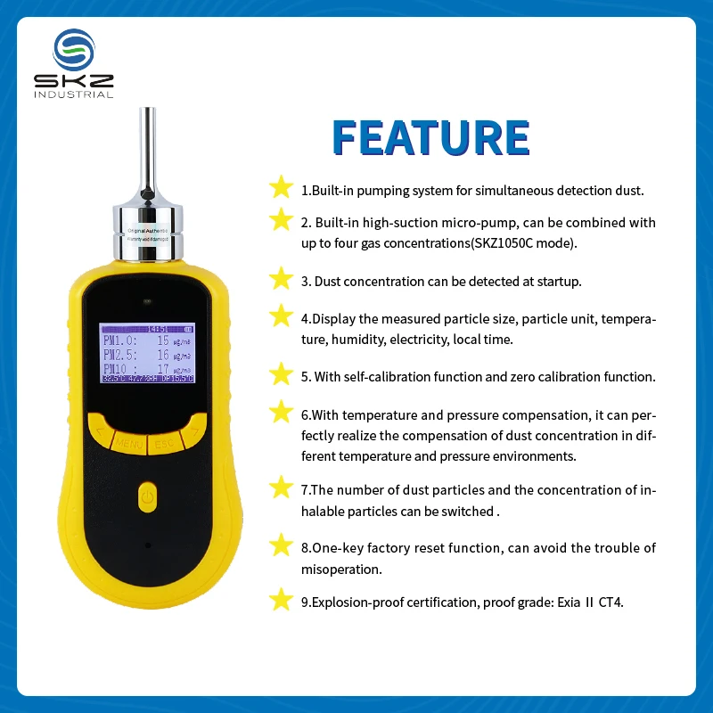 SKZ1050 CE Analizator koncentracji pyłu Licznik cząstek