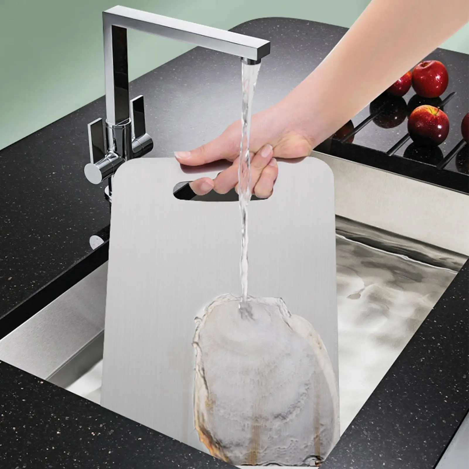 

Stainless Steel Cutting Board 3 Pieces Food Grade Non Slip Chopping Tray Easy Clean Kitchen Cutting Board For Meat Vegetable