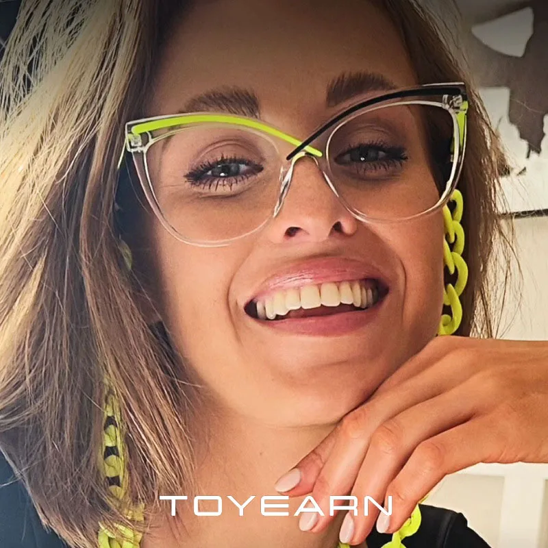 Lunettes optiques œil de chat Anti-lumière bleue pour femmes, Design de luxe, myopie, sur Prescription progressive, montures de lunettes de lecture