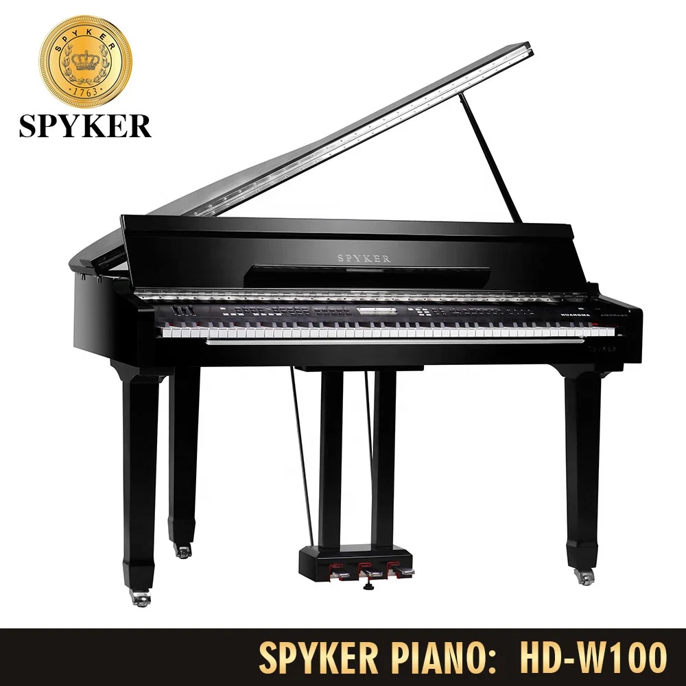 HD-W100 SPYKER Musical Instruments 88 Keys Digital Mini Baby Grand Piano China Symphony Ebony Polish