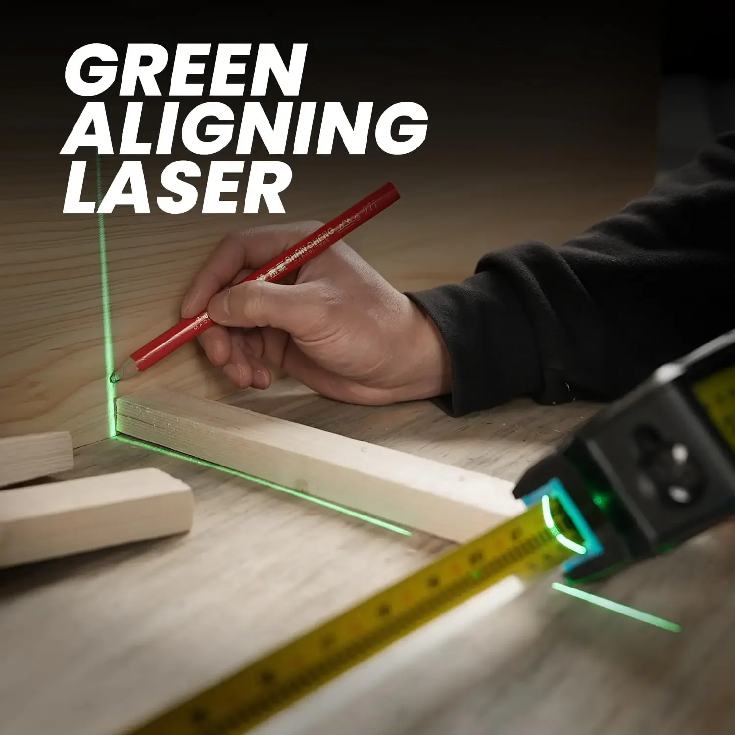 Tape Measure, 330Ft Laser Measurement Tool & Auto Lock Tape with Instant Digital Readout, Extended Laser Line & Incremental Meas