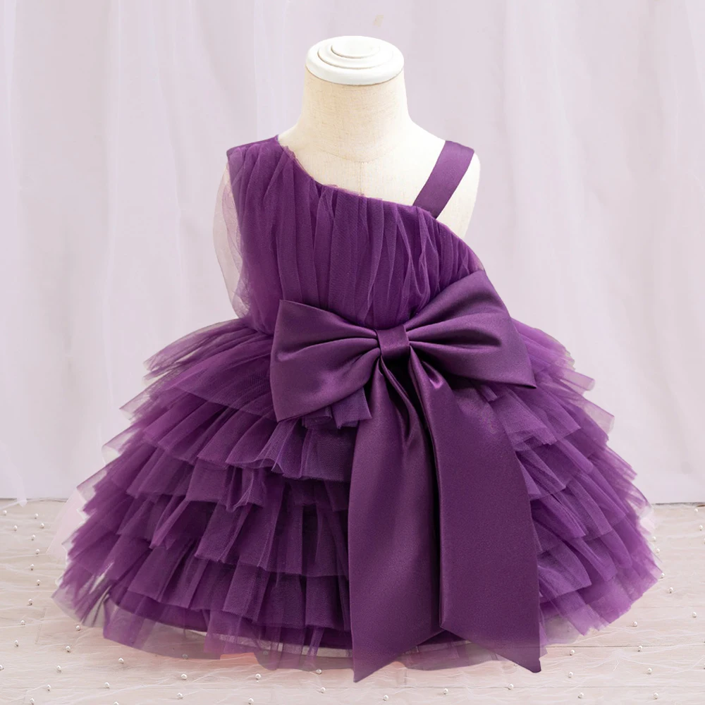 

Baby Girls Summer Dress Tulle Layered Toddler Cake Princess Gown Infant Baby 1st Birthday Party Dresses For Girl Wedding Costume