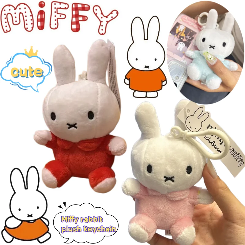 

Miffy Rabbit Doll Keychain High Color Value Cartoon Doll Modeling Creative Super Cute Cute Car Schoolbag Pendant Decorative Toy