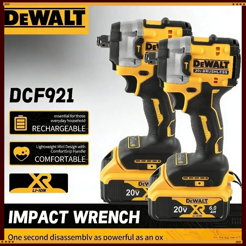 

Бесщеточный ударный гайковерт DEWALT DCF92120V 1/2'' с регулируемой скоростью и высоким крутящим моментом, без аккумулятора и зарядного устройства, для авторемонта и домашнего использования, электроинструмент