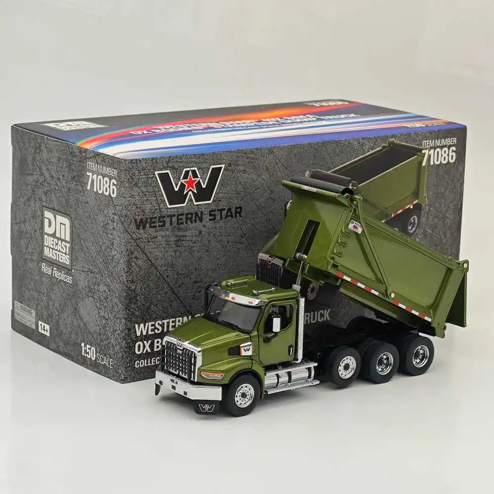 DM 1/50 لـ WESTERN STAR 49X SBFA / 4700 SB / 4900 SFFA Tandem Axle Stampede شاحنة قلابة تحصيل دييكاست نموذج سيارة #2