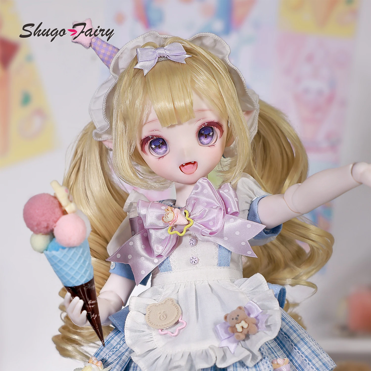 

Кукла BJD 1/4 Челси C Октоку, очаровательная девушка, милая, мясная нога, медный медведь, мороженое, Шуга, фея, полный набор подарков