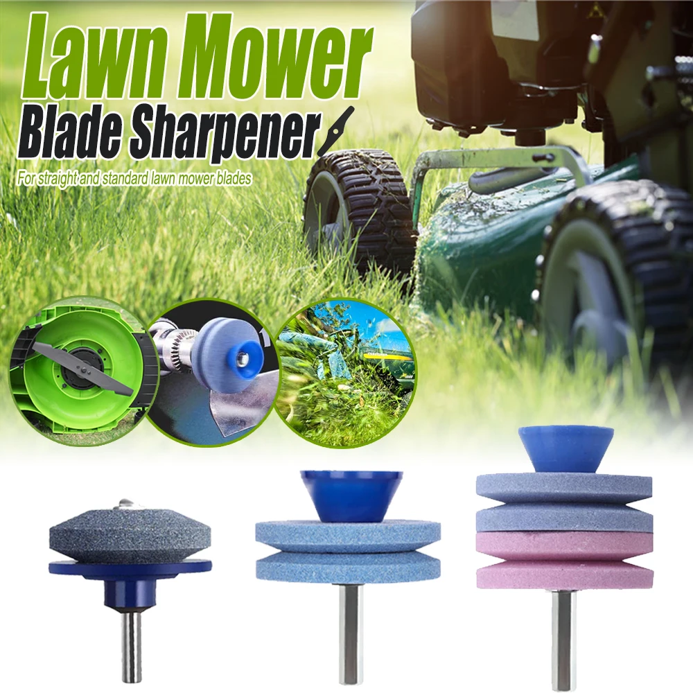 Sharpening Stone Lawn Mower Sharpener Blade Used for Sharpening Knives Metal Grinding Polishing Electric Drill Refitting Grinder