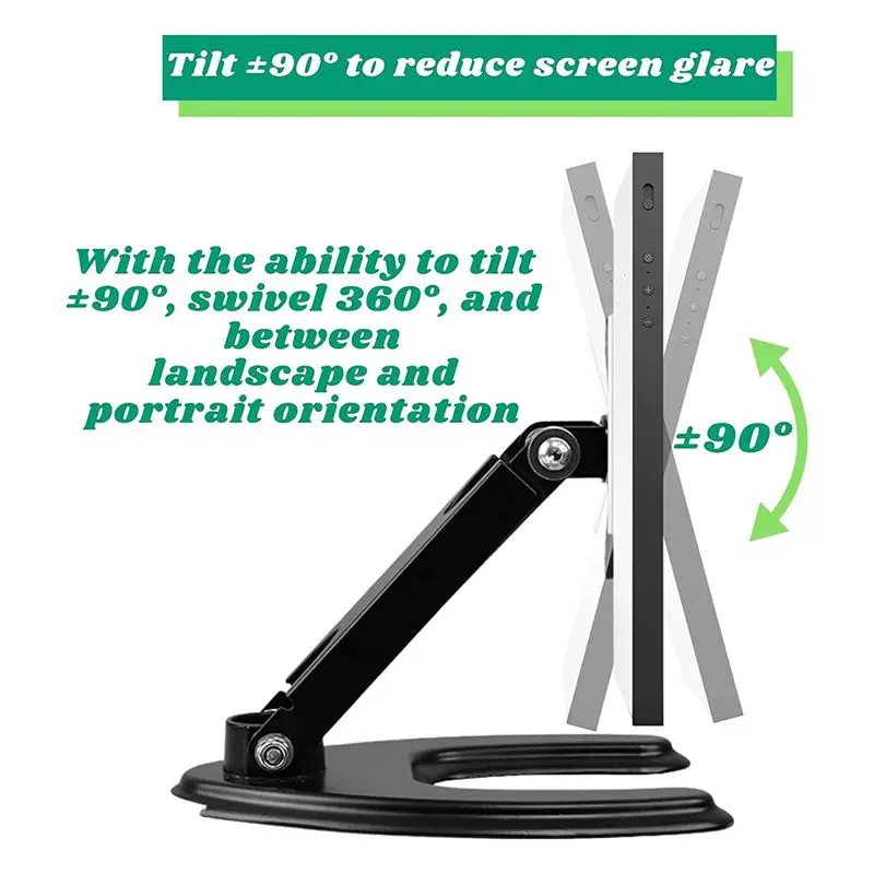 A01E-Monitor Stand Holder Adjustable Aluminum Alloy Folding Mount Portable Tablet Desk Smart Display Holder For Echo Show 15 view 2