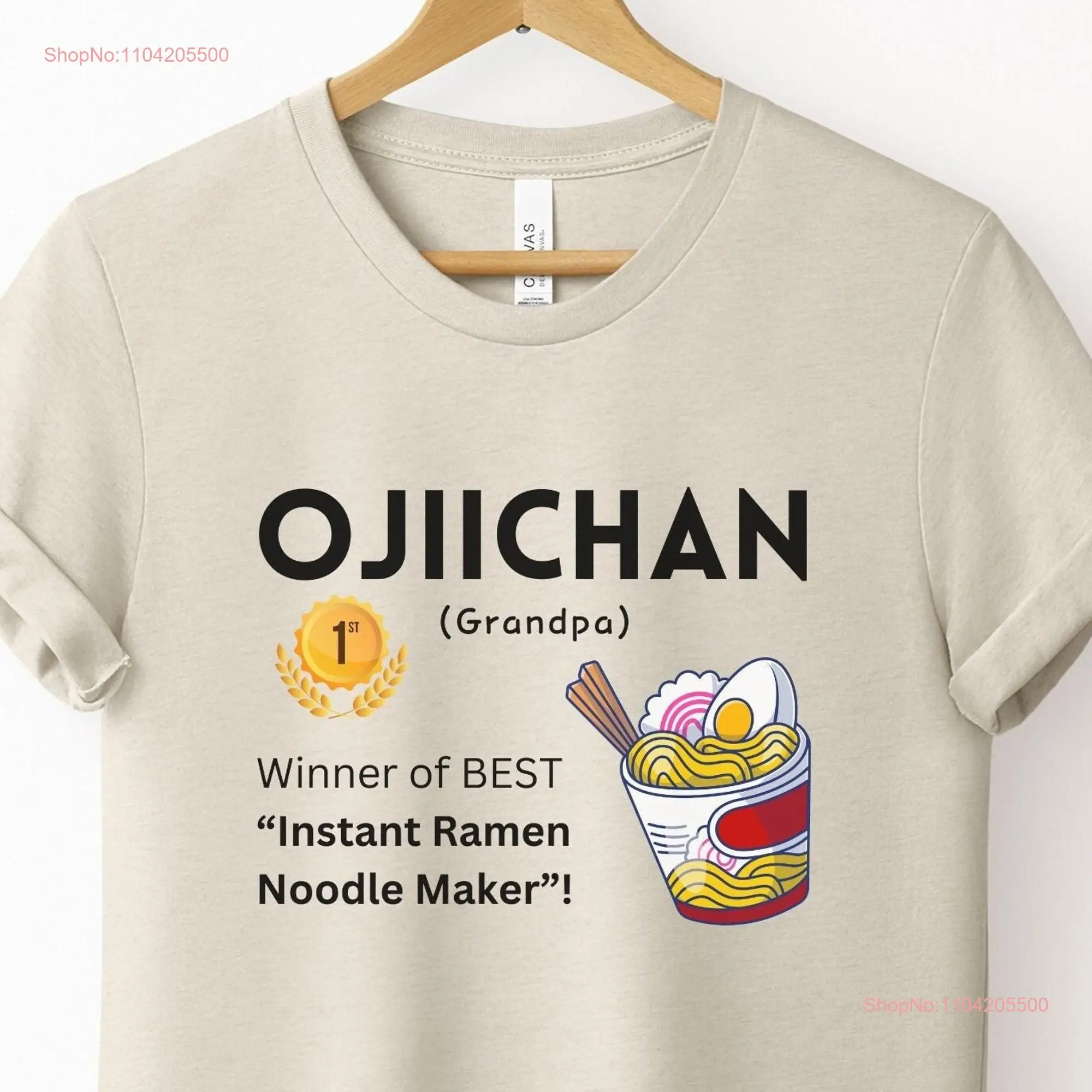 Funny Ojiichan T Shirt Best Instant Ramen Noodle Maker おじいちゃん Asian Grandpa Grandparents Day Japan Birthday Christmas Holiday