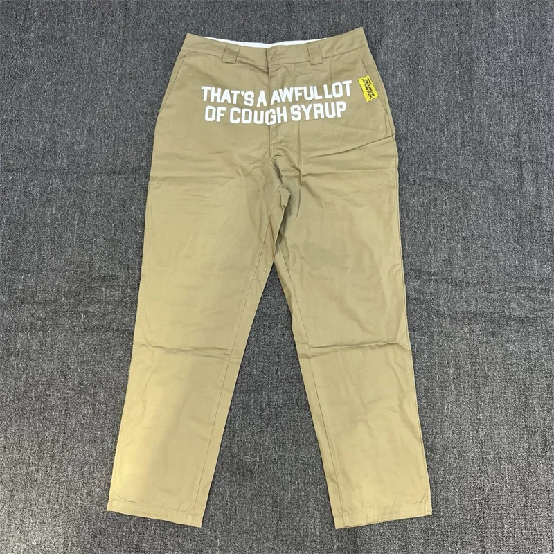 

That's A Awful Retro Washed Letter Graffiti Printed Drawstring Casual Pants