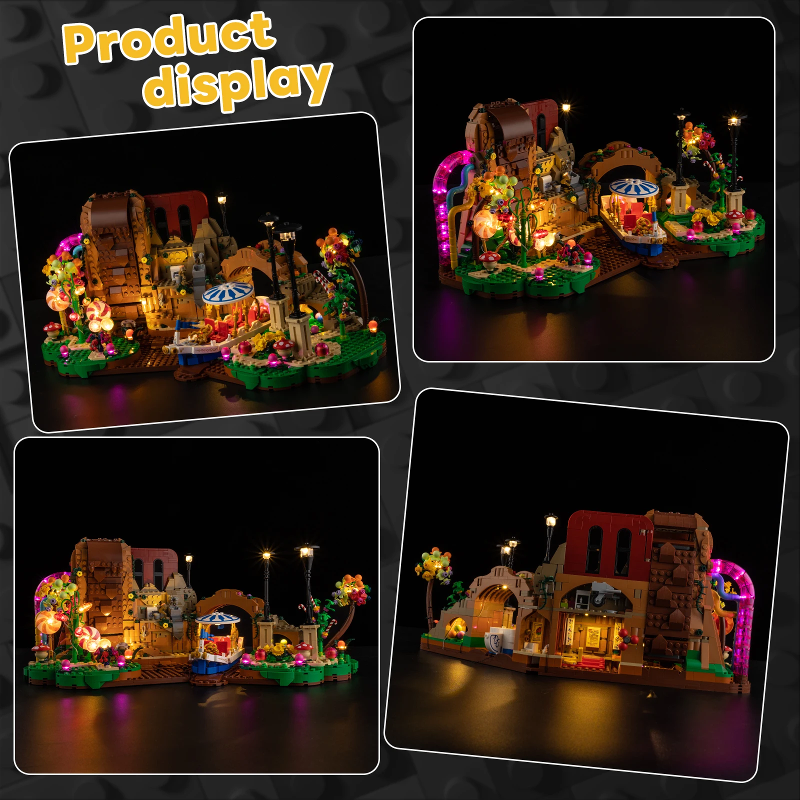 مجموعة إضاءة LED Kyglaring ألعاب يمكنك صنعها بنفسك لمكعبات البناء Lego Willy Wonka & The Chocolate Factory 21360 (بدون نموذج)