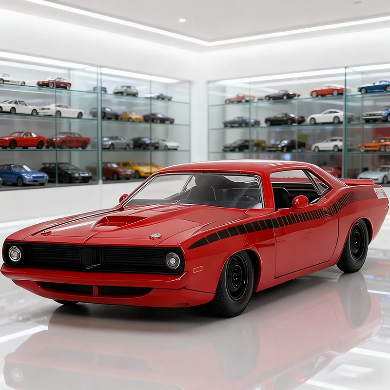 

JADA 1:24 Plymouth Barracuda 1973, легкосплавный автомобиль, литье под давлением и игрушечный транспорт, модель автомобиля, миниатюрная масштабная модель автомобиля для детей