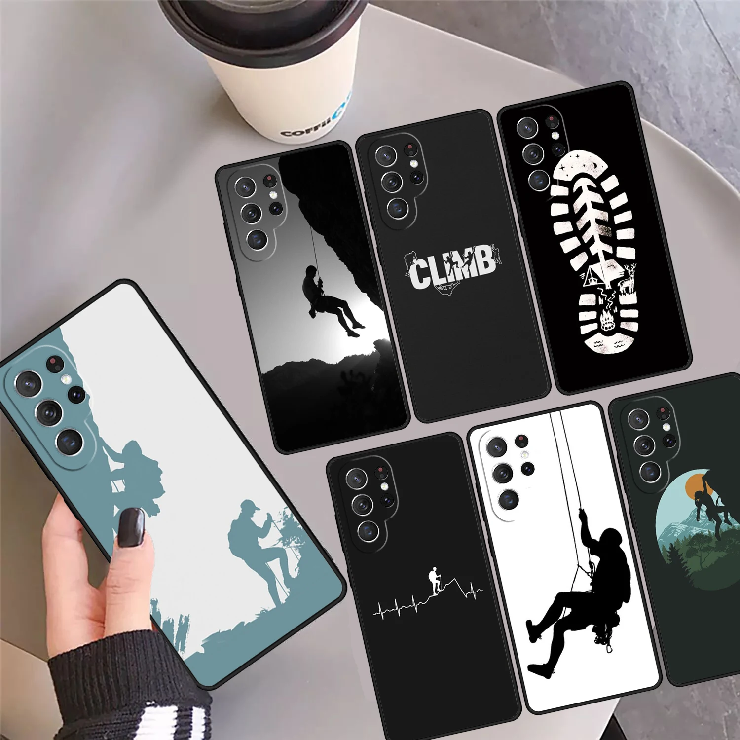 

Чехол для телефона с альпинистским скалолазанием для Samsung Galaxy S24 S25 Ultra S23 S22 Plus S21 FE S20 Note 10 20 Pro