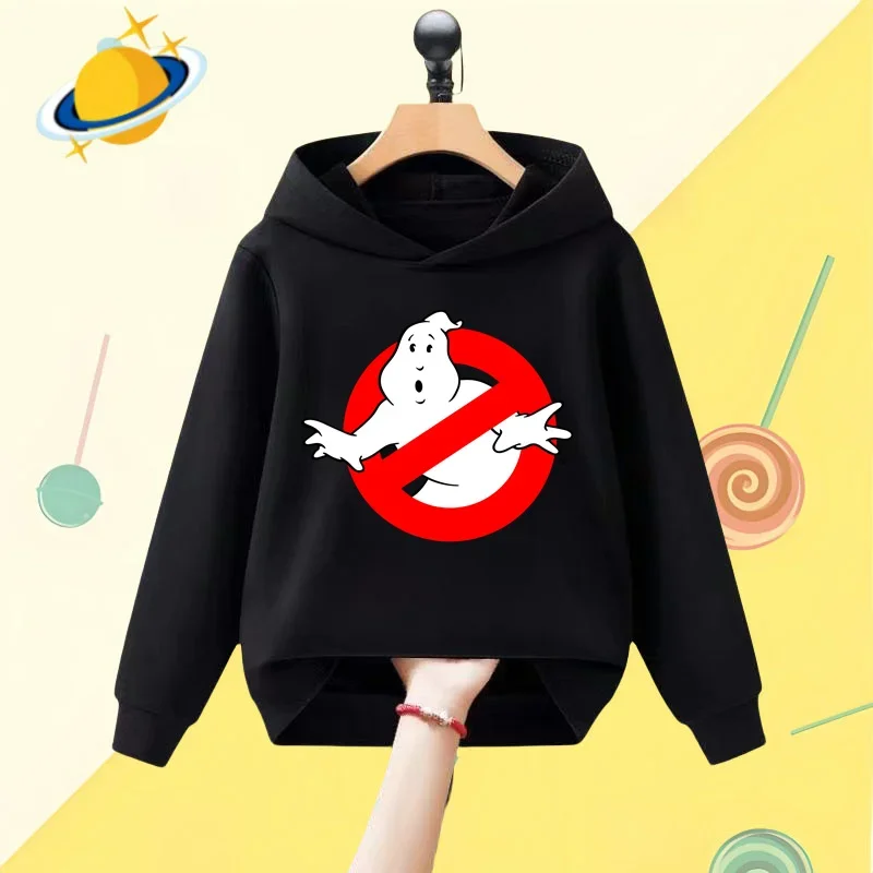 Game Ghostbusters anime kids Hoodie Cartoon printed Autumn/Winter Long sleeve sweatshirt Boys girls Kawaii casual top