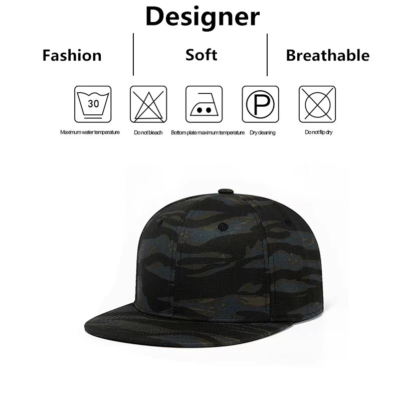 Unisex Dancer Camouflage Hip-hop Hats Spring Autumn Outdoor Adjustable Casual Baseball Caps Sunscreen Hat