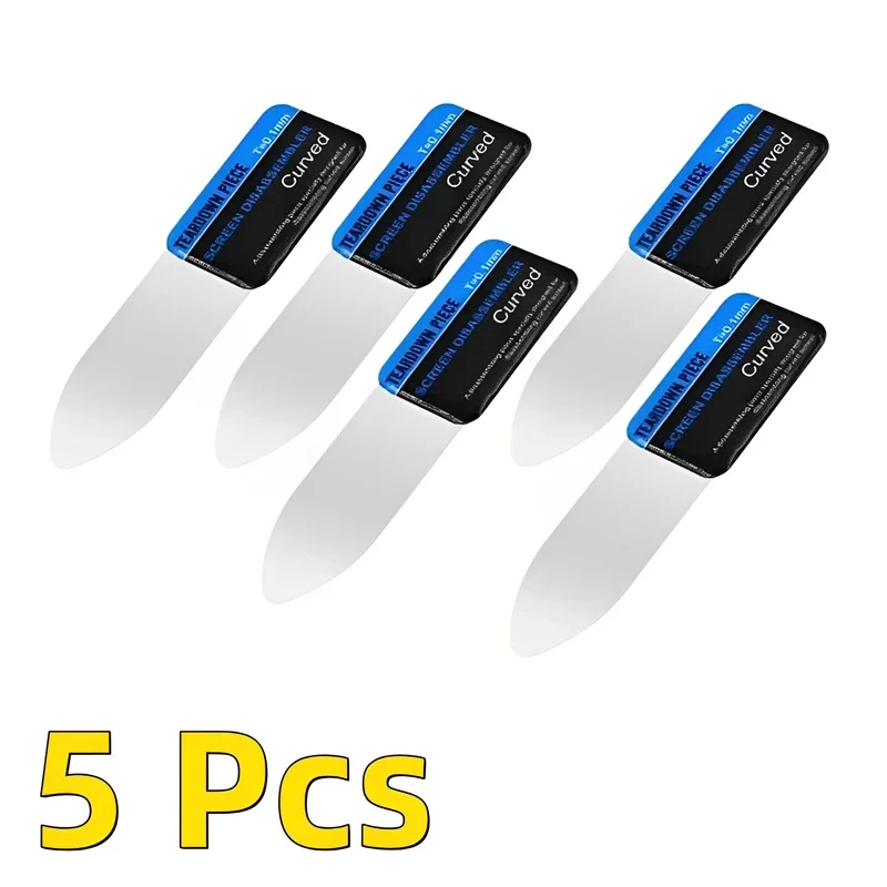 Mobiele telefoon gebogen 1-5 stuks LCD-scherm Spudger Opening Pry Card Tools Ultradunne flexibele mobiele telefoon demonteren staal metaal
