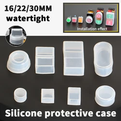 16/22/30mm Waterproof Dustproof Round Square Double Position Silicone Transparent Protective Case XB2/XB5/LA38 Button Switch