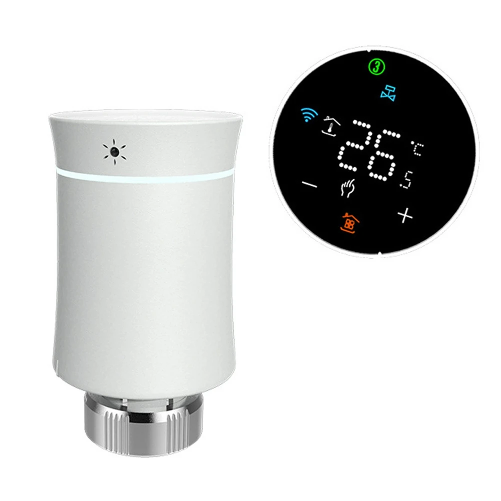 B04B-MOES TRV Zigbee 3.0 Tuya Smart Programmable Thermostat Heater Radiator Actuator Valve Temperature Alexa Voice Control