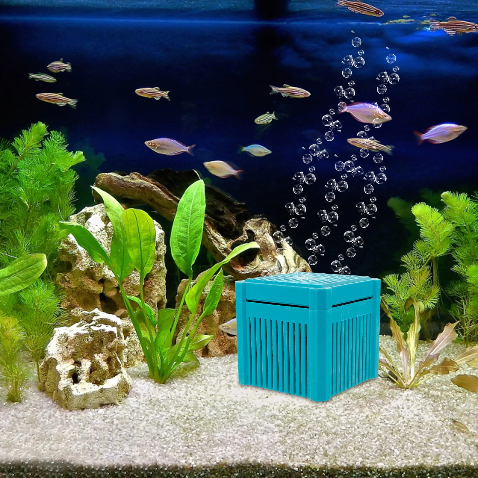 

Quartz Ball Fish Tank Filter Media Reusable Aquarium Filtering Cubes Compact Bio Filter For Small Tank Water