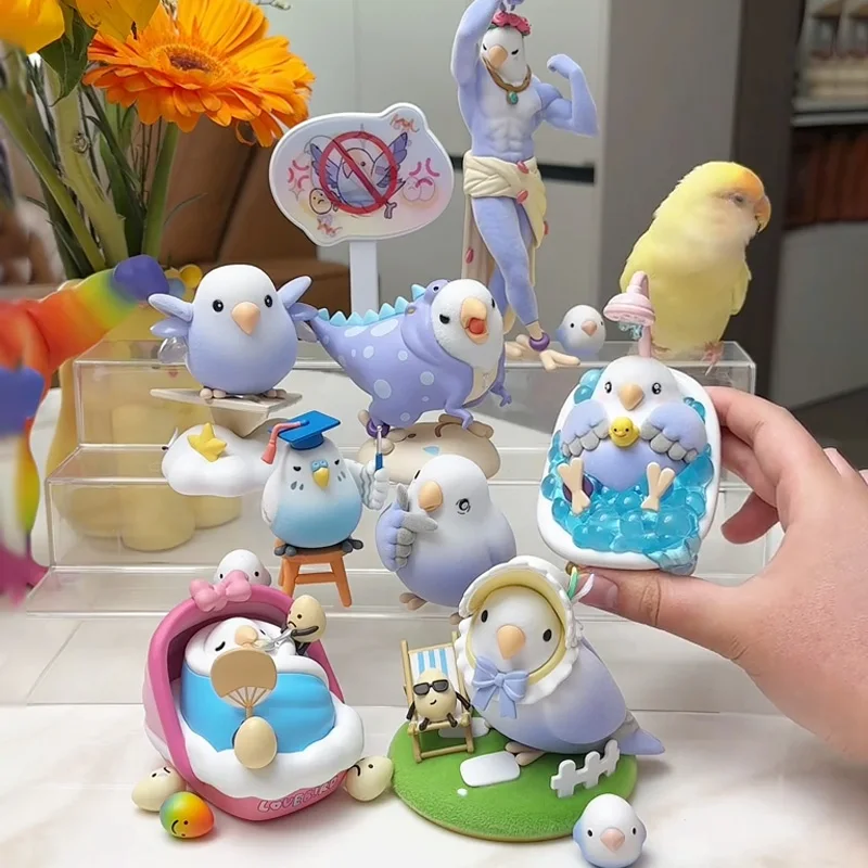 

Birdie's Thoughts Series Blind Box The Polite Love Bird V4 Blind Doll Anime Action Figure Mystery Box Desktop Ornament Gift Toys