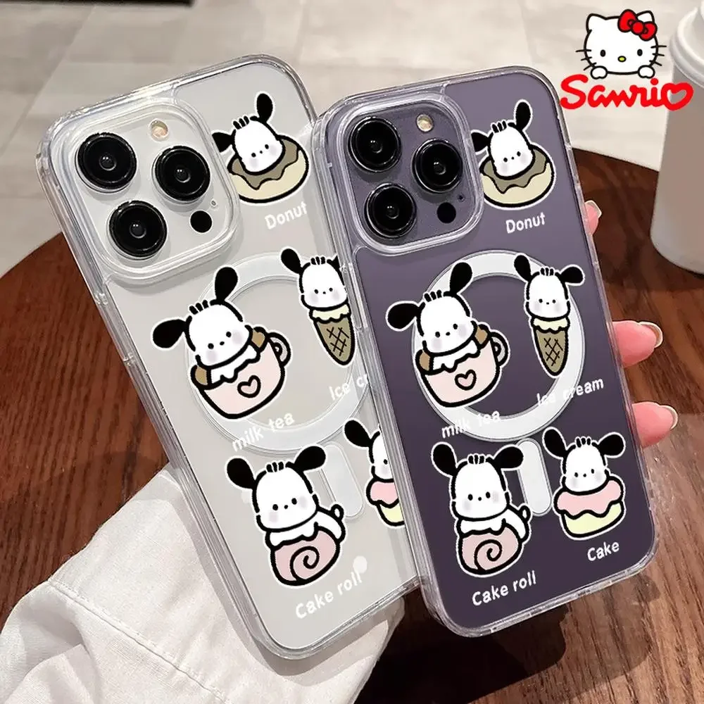 Sanrio Hellokitty Iphone 16 Promax funda prevención de caídas Iphone 16/15/14/13/12/11 mujer Iphone funda Kitty Cat accesorio de dibujos animados