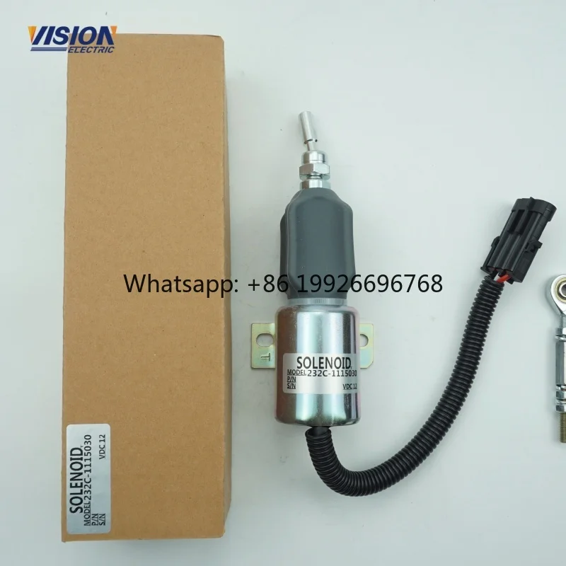 

24V Diesel Engine Stop Solenoid Engine Parts Shutdown Valve Fuel Solenoid for Generator 232C-1115030