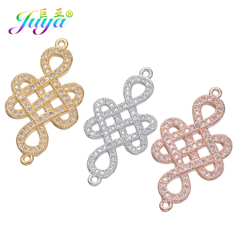 Juya 18K Plated Copper Decorative Leaf Star Butterfly Flower Charms Connector Findings For DIY Fashion Bracelets Earrings Making - view 3