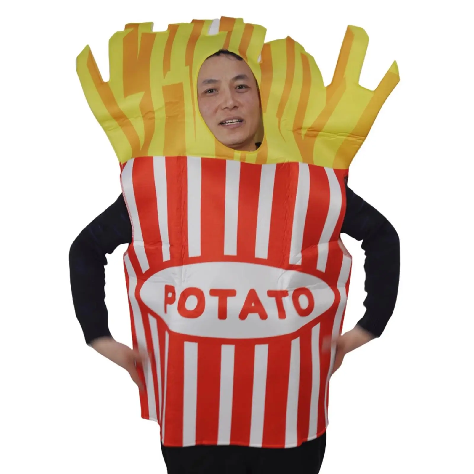 Costume de frites décoratif léger, Costumes alimentaires, Cosplay pour Festival, fête à thème, mascarade, spectacle sur scène pour adultes