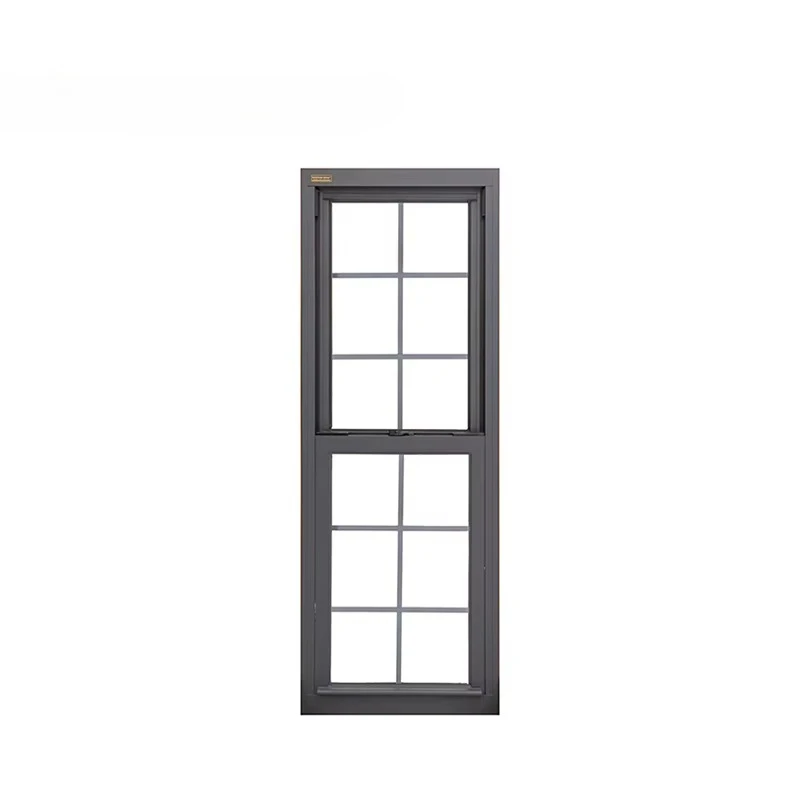 

New Design American Style Residential Vertical Sliding Black Aluminum Single and Double Hung Windows